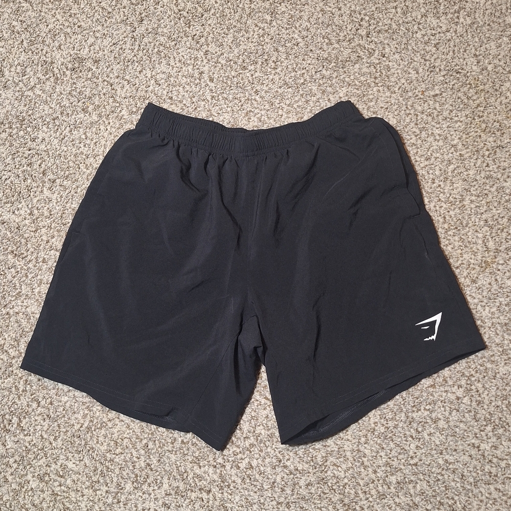 Gym Shark Shorts Black Mens Size Medium Inseam 6"